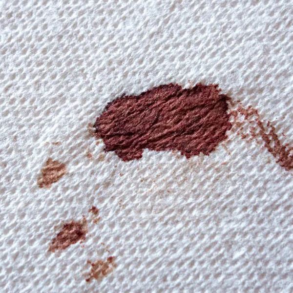 Blood stains on fabric