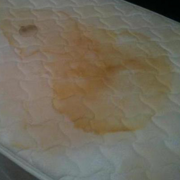 Urine stains on mattress